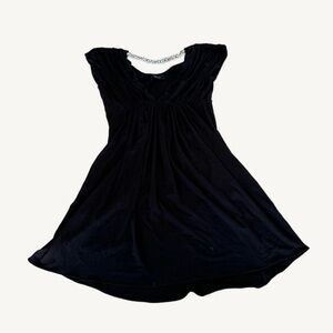 COPY - SKY vintages 00’s rhinestone detail black flowy mini dress